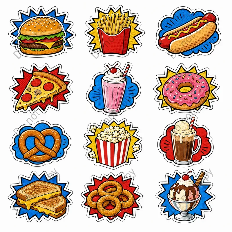Pop Art Comic Sticker Sheets