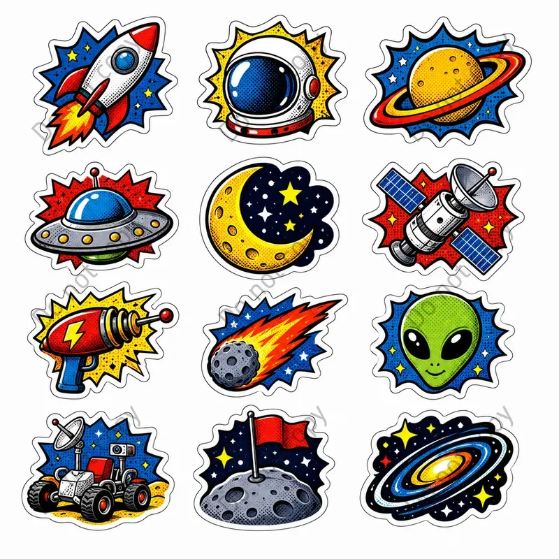 Pop Art Comic Sticker Sheets