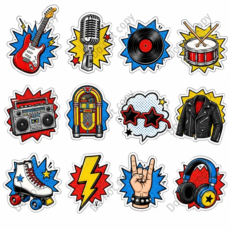 Pop Art Comic Sticker Sheets