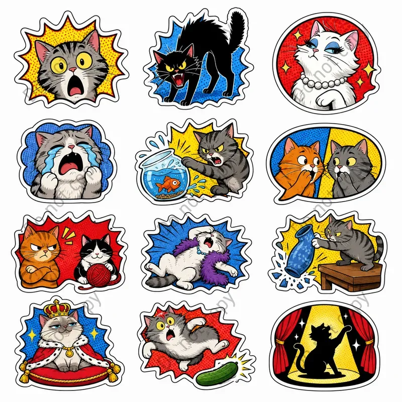 Pop Art Comic Sticker Sheets