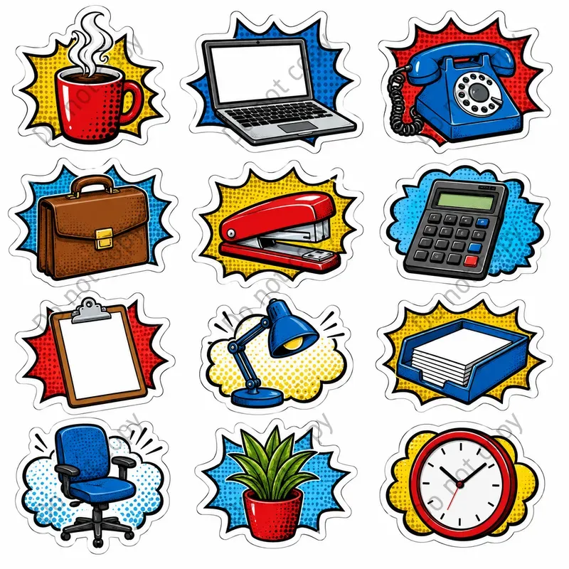 Pop Art Comic Sticker Sheets