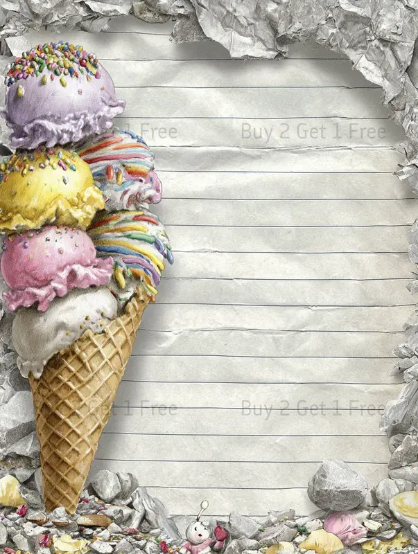 Summer Quirky Stone Plain Papers