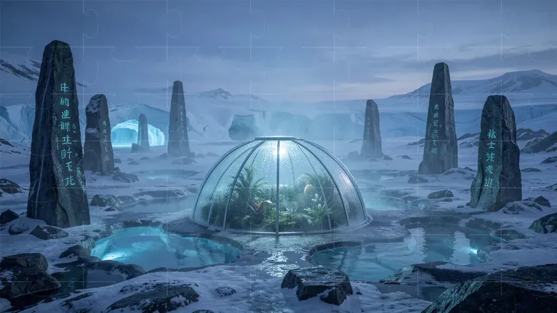 Cinematic Dewy Biodome Fantasy Worlds