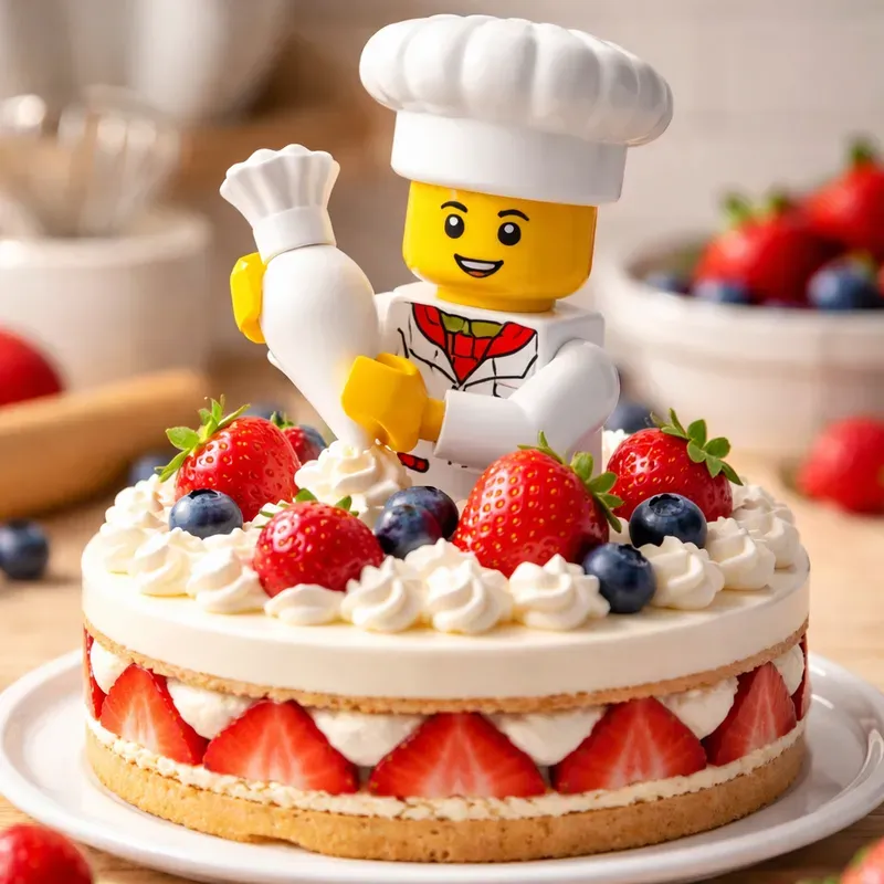 Lego Minifigure Cake Photography