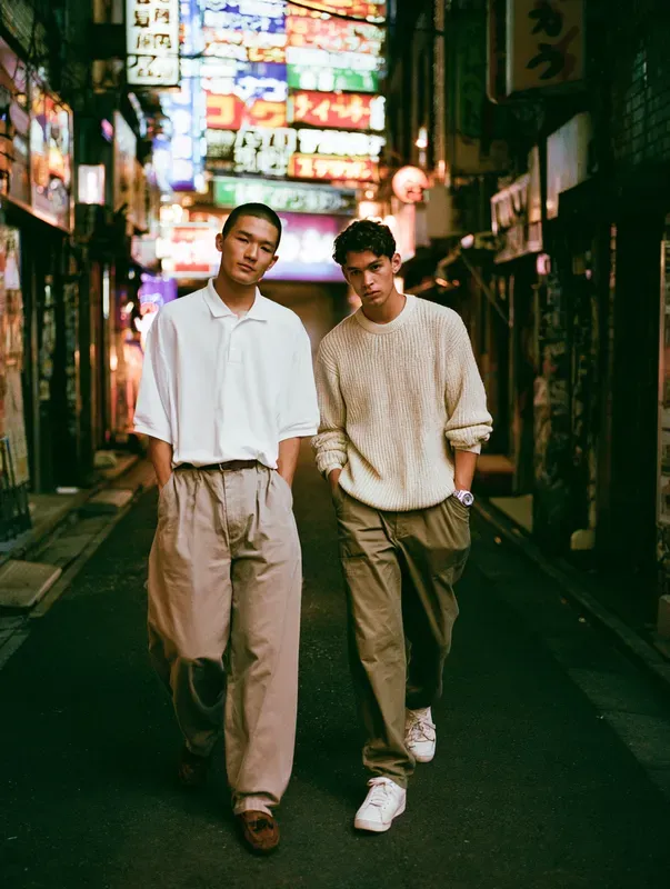 Y2k Tokyo Neon Night Couple Film Shots