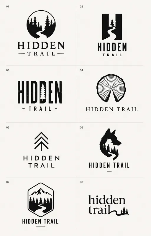 8 Brand Logo Concept Sheets