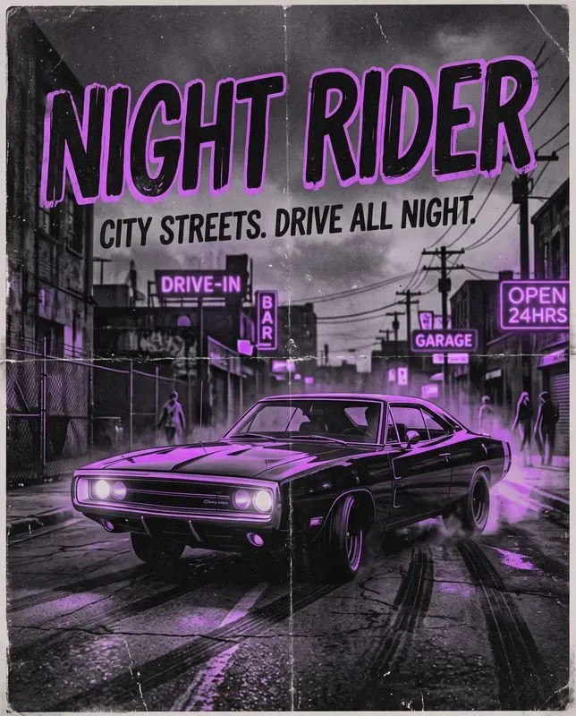 Gritty 70s Retro Street Posters