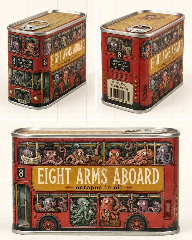 Whimsical Tin Can Vehicle Packagings