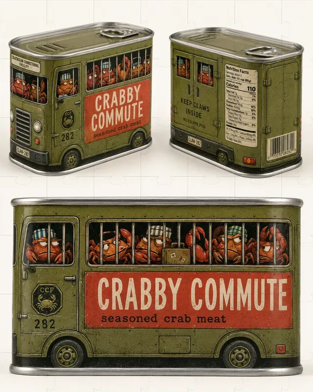 Whimsical Tin Can Vehicle Packagings