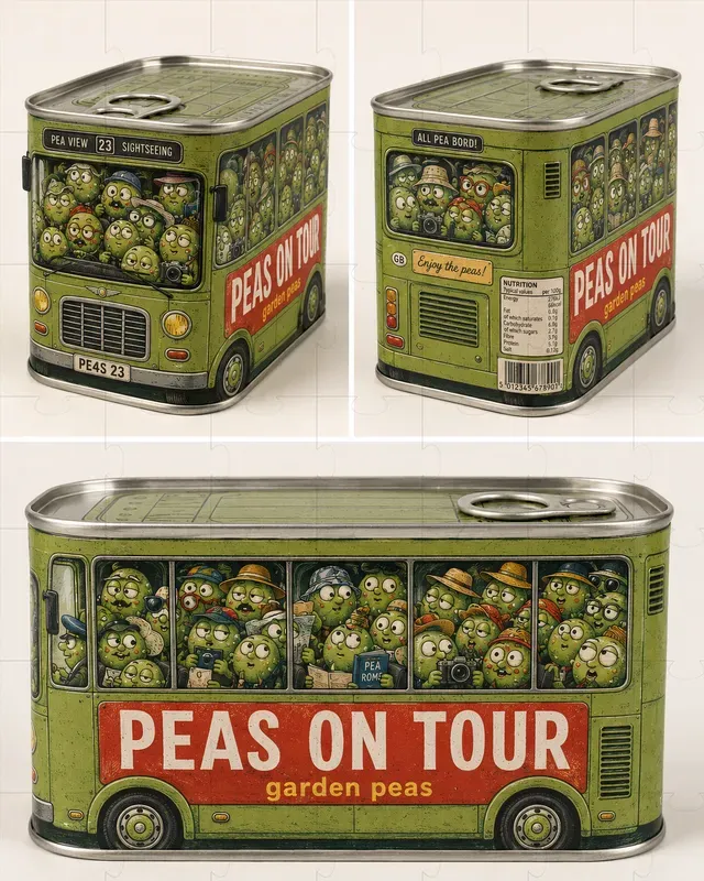Whimsical Tin Can Vehicle Packagings