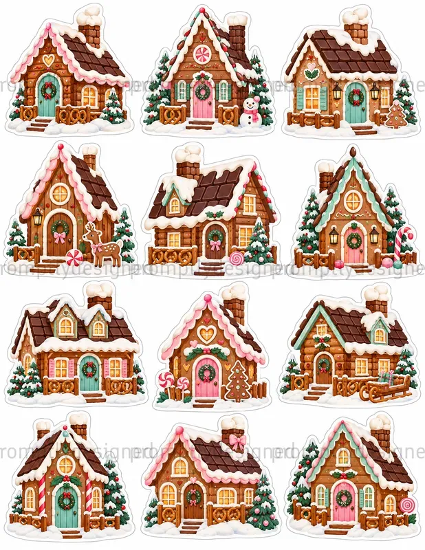Sweet Village Christmas Fussy Cuts