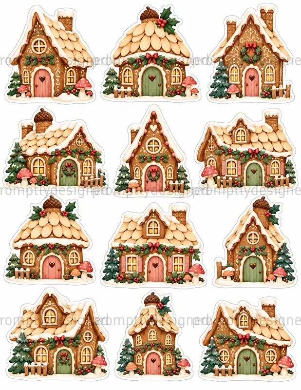 Sweet Village Christmas Fussy Cuts