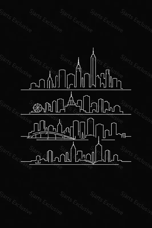 Premium Line Art Tshirt Designs
