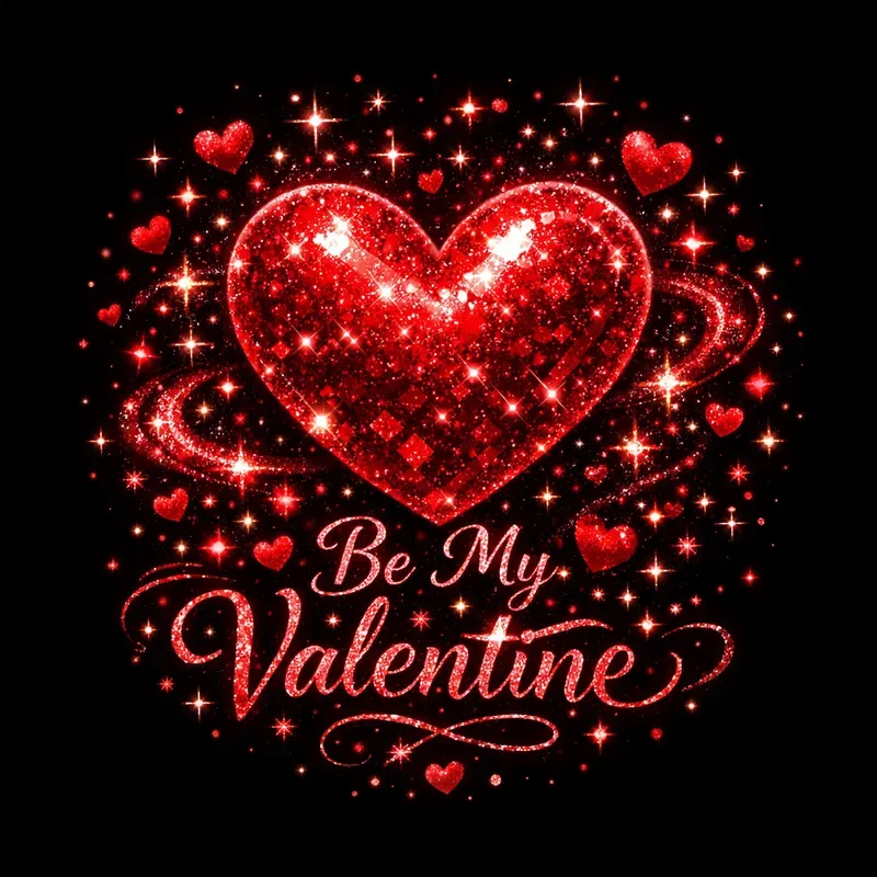 Magical Valentines Glitter Art