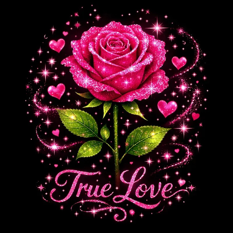 Magical Valentines Glitter Art