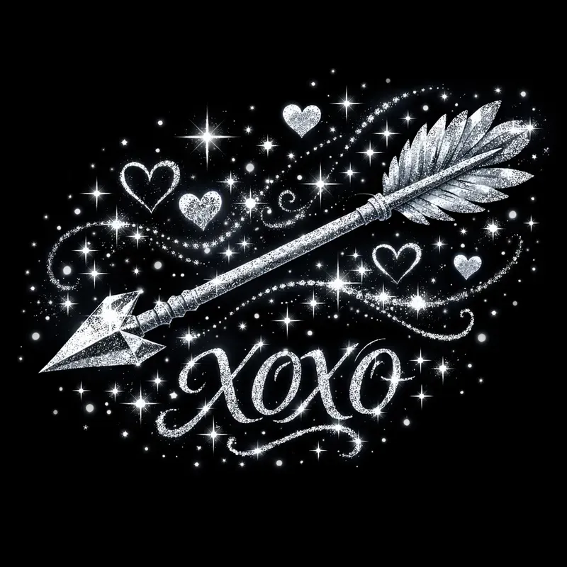 Magical Valentines Glitter Art