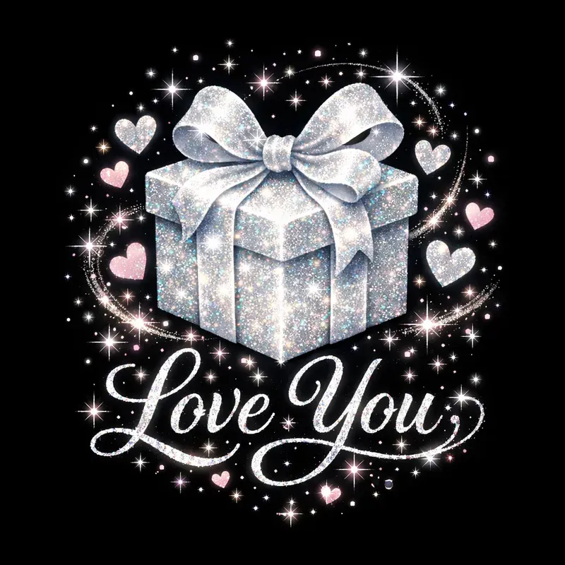 Magical Valentines Glitter Art