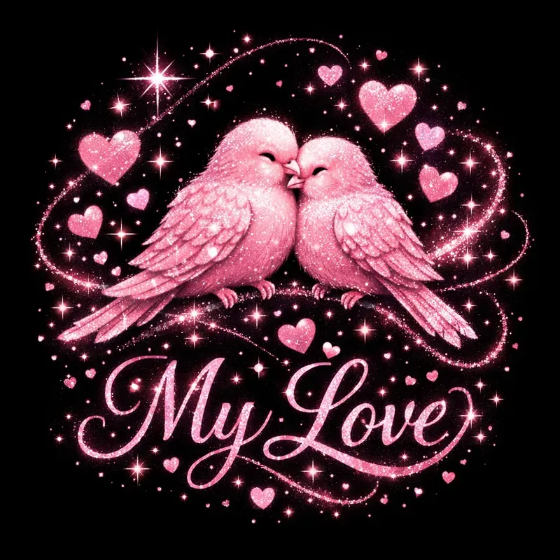 Magical Valentines Glitter Art