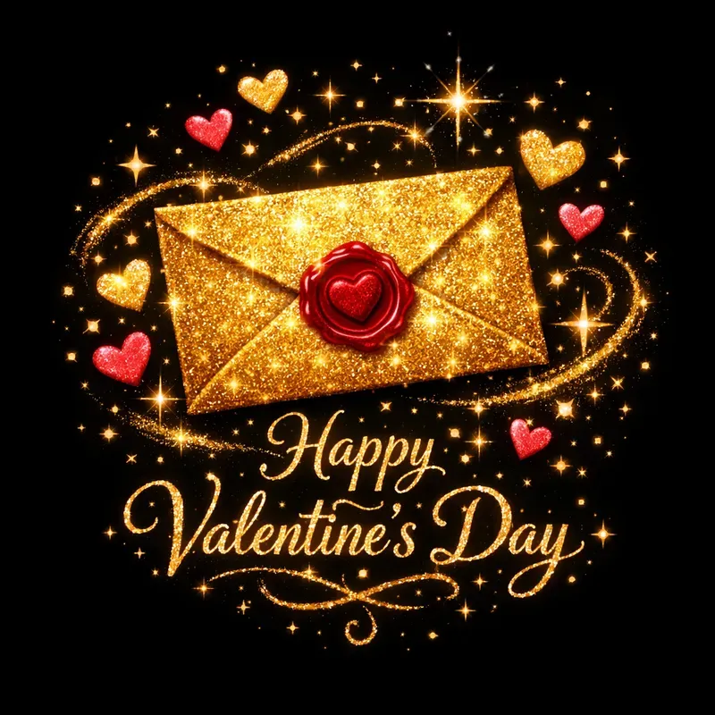 Magical Valentines Glitter Art