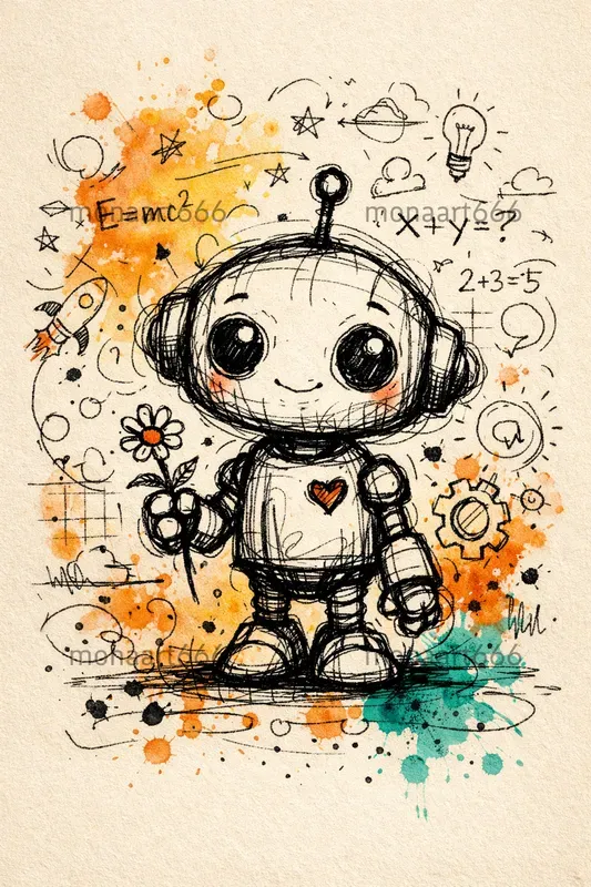 Whimsical Ink Color Scribbles