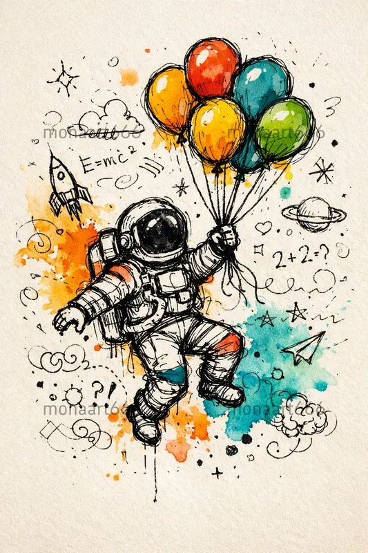 Whimsical Ink Color Scribbles