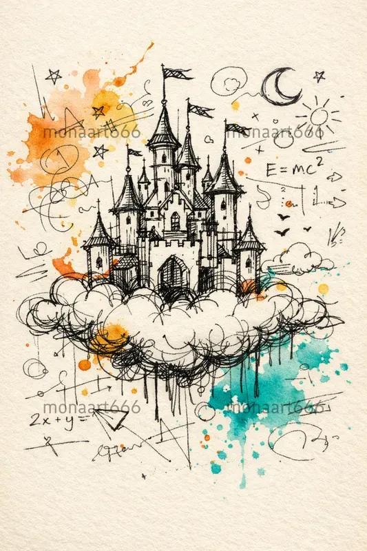 Whimsical Ink Color Scribbles