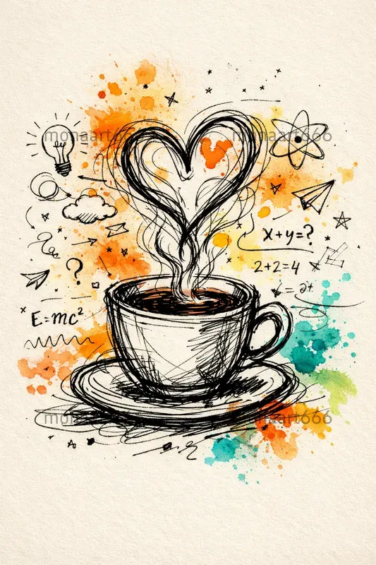 Whimsical Ink Color Scribbles