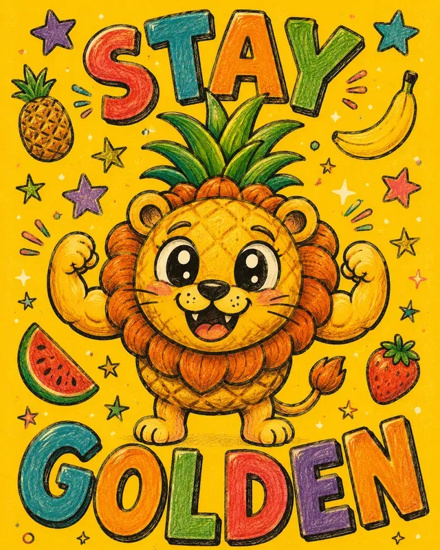 Whimsical Fruit Animal Posters