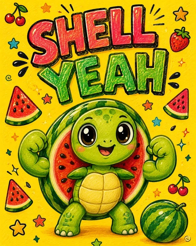 Whimsical Fruit Animal Posters