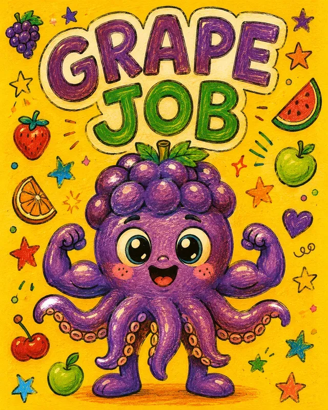 Whimsical Fruit Animal Posters