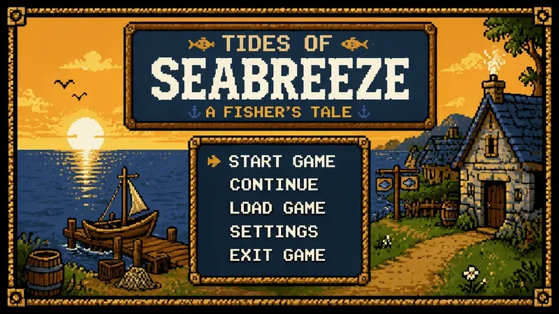 8bit RPG Main Menu UI Screens