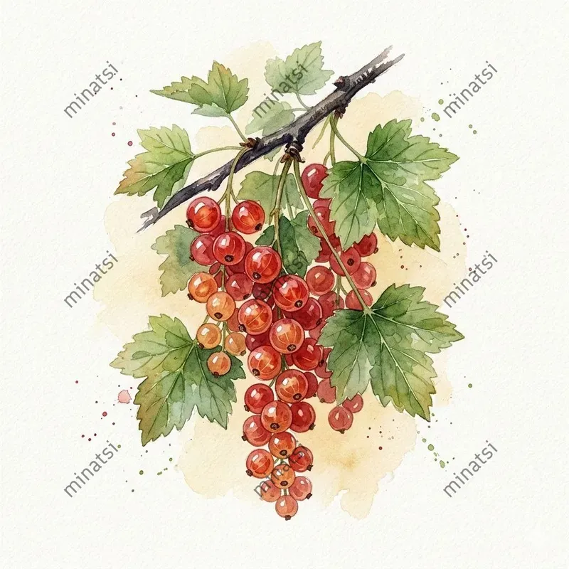 Loose Botanical Watercolor Berries