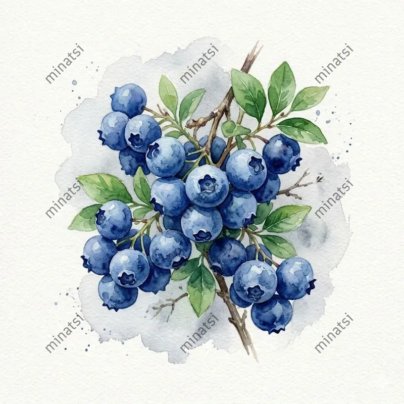 Loose Botanical Watercolor Berries