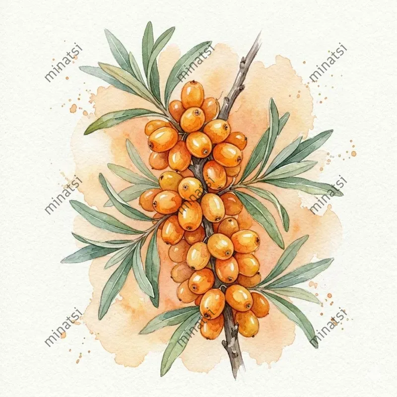 Loose Botanical Watercolor Berries