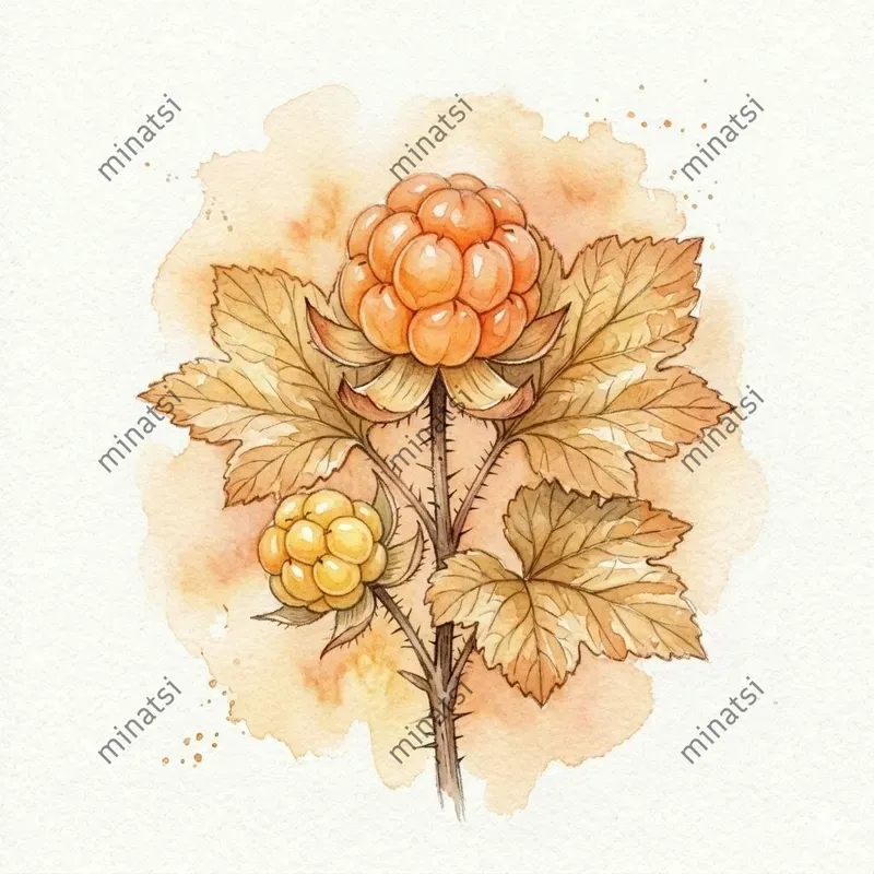 Loose Botanical Watercolor Berries
