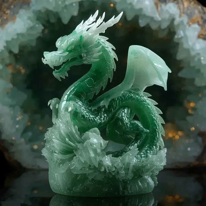 Luxury 3D Carved Crystal Mythical Sculptures