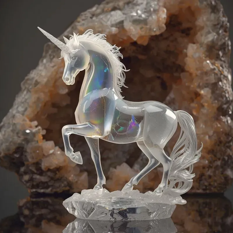 Luxury 3D Carved Crystal Mythical Sculptures