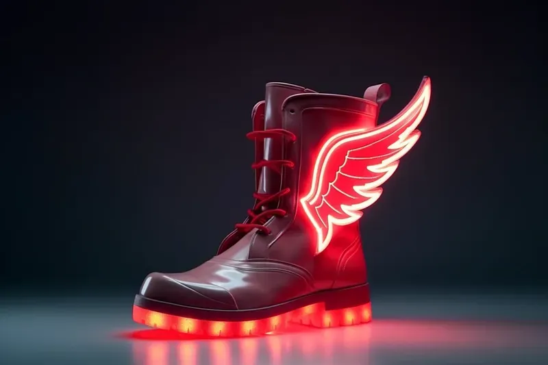 Glowing Shoes With Wings Art