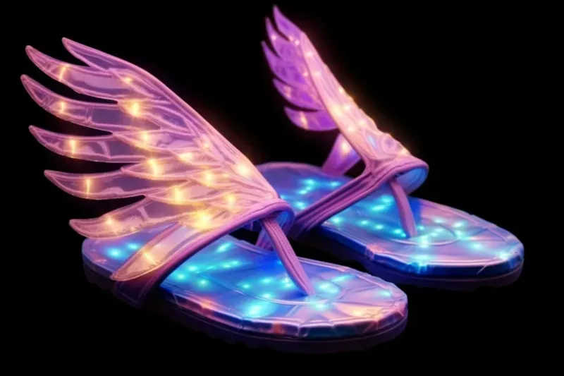 Glowing Shoes With Wings Art