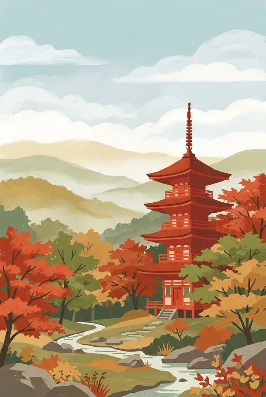 Midcentury Gouache Travel Paintings