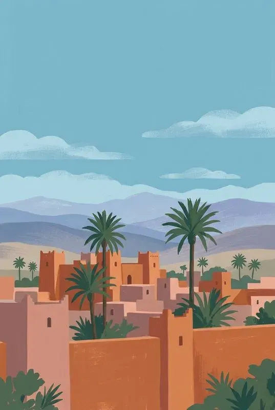 Midcentury Gouache Travel Paintings