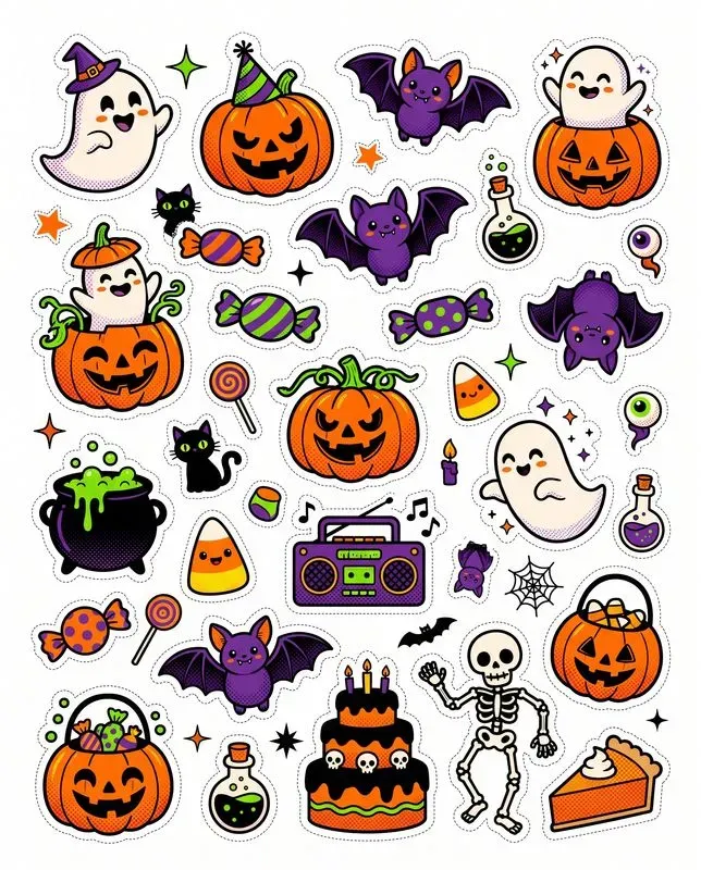 Aesthetic Diecut Sticker Sheet Kits