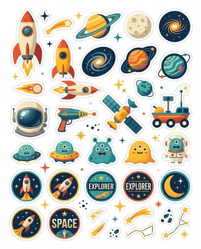 Aesthetic Diecut Sticker Sheet Kits