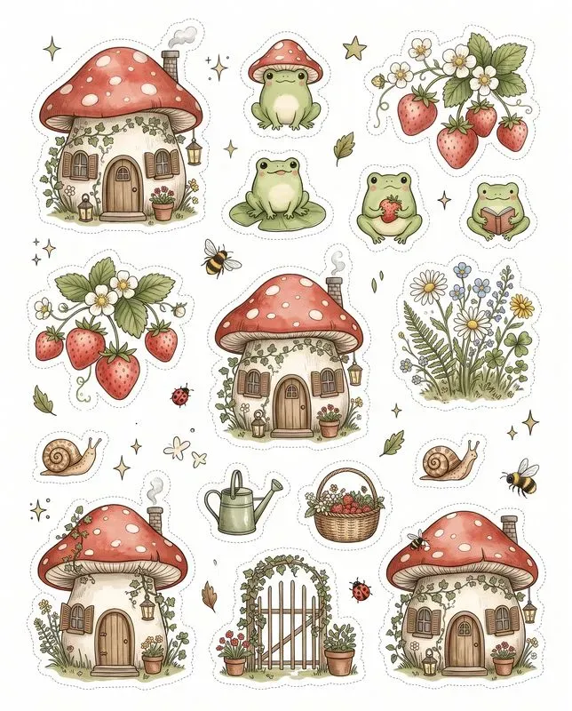 Aesthetic Diecut Sticker Sheet Kits