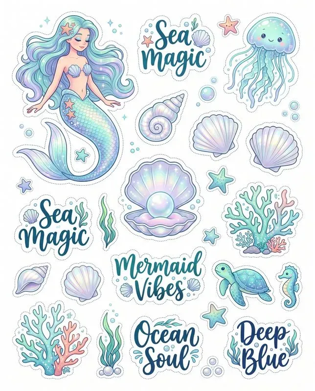 Aesthetic Diecut Sticker Sheet Kits