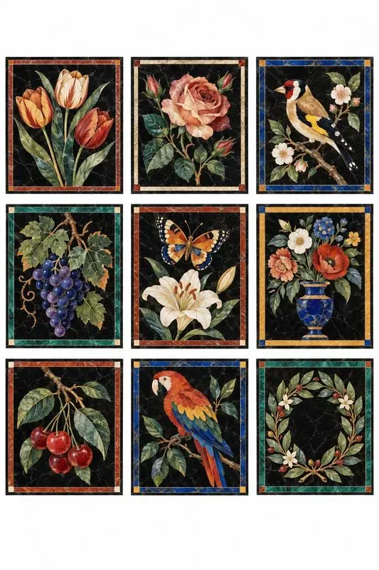 Florentine Pietra Dura Panel Sheets