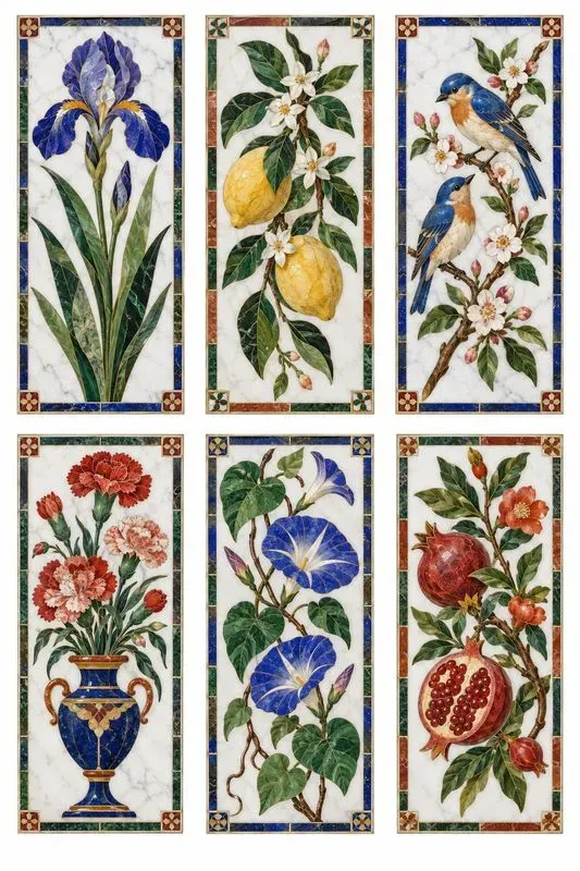 Florentine Pietra Dura Panel Sheets
