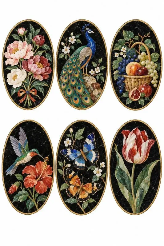 Florentine Pietra Dura Panel Sheets