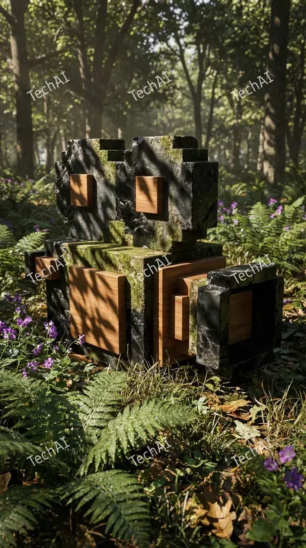 Organic Voxel Nature Sculptures