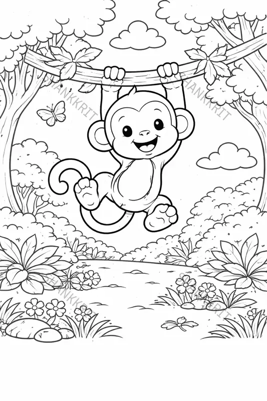 Black White Coloring Book Line Art Pros